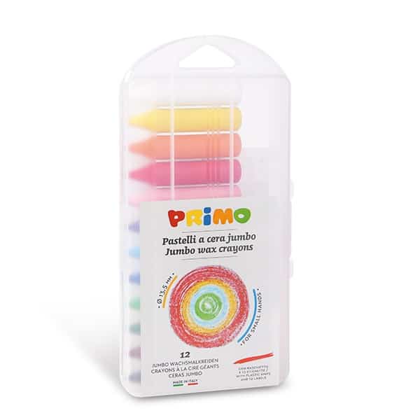 Voskové pastelky PRIMO JUMBO, 12ks