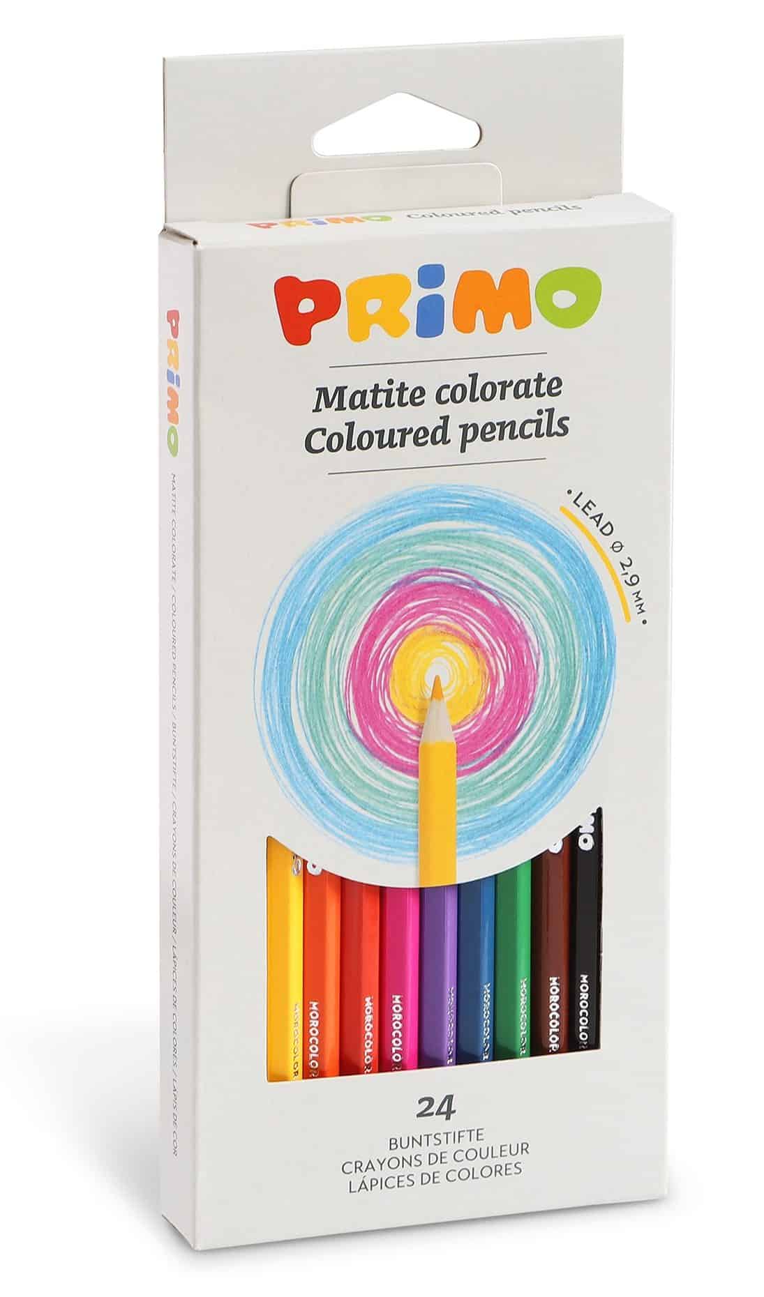 Pastelky barevné PRIMO, tuha 2,9mm, 24ks