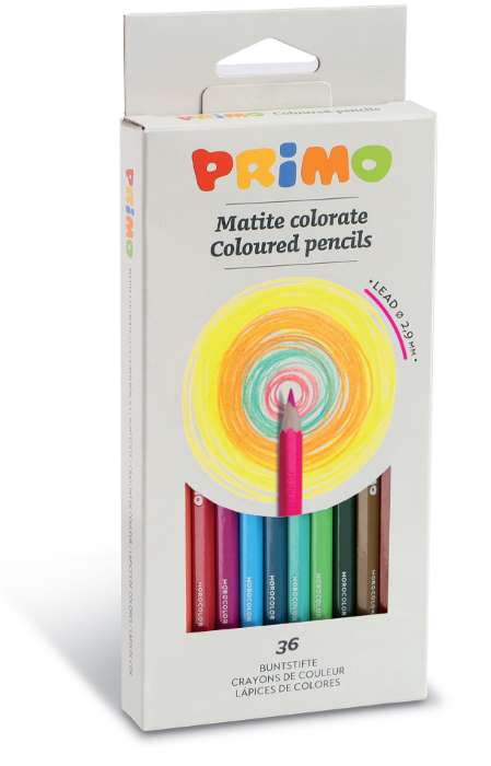 Pastelky barevné PRIMO, tuha 2,9mm, 36ks