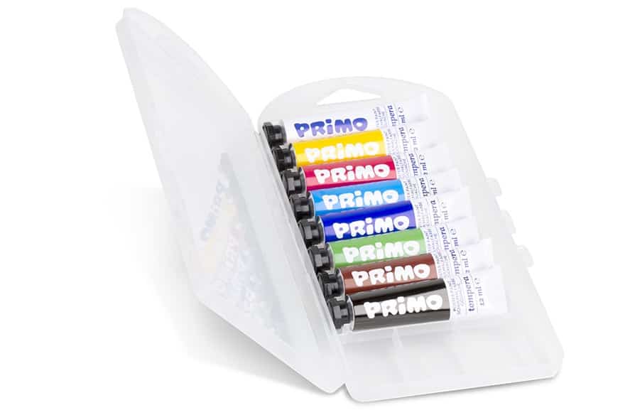 Temperové barvy PRIMO, sada 8 x 12 ml