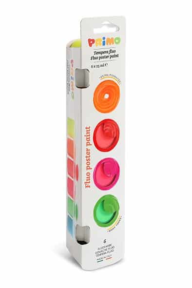 Temperové barvy PRIMO FLUO 6x25 ml