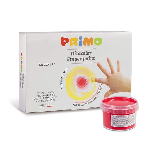 Prstové barvy PRIMO, sada 6 x 250ml