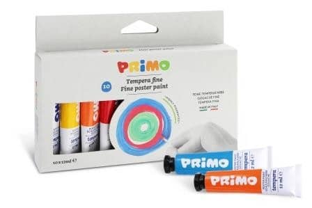 Temperové barvy PRIMO, sada 10 x 12 ml