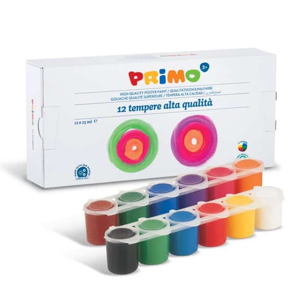 Temperové barvy PRIMO, sada 12 x 25ml