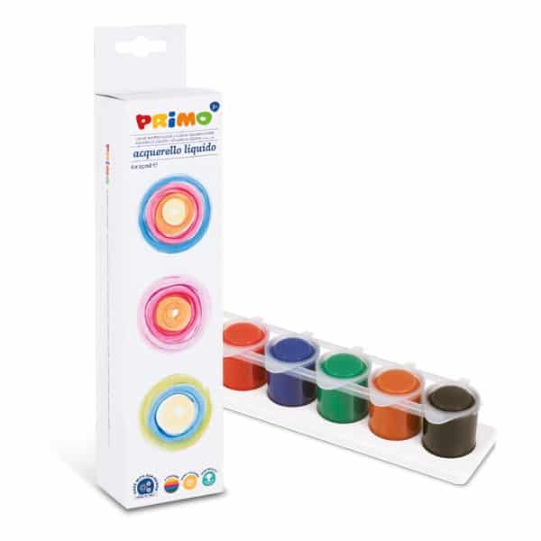 Akvarelové barvy PRIMO, tekuté, 6 x 25 ml