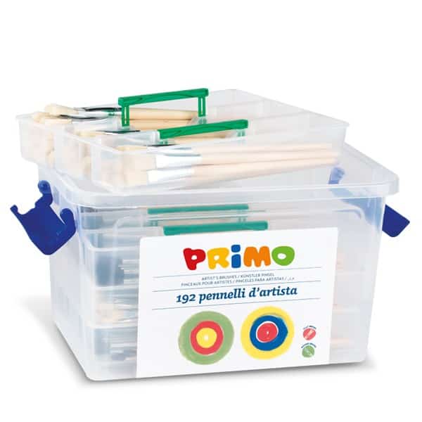 Sada štětců PRIMO 192ks (kulaté a ploché)  PP box