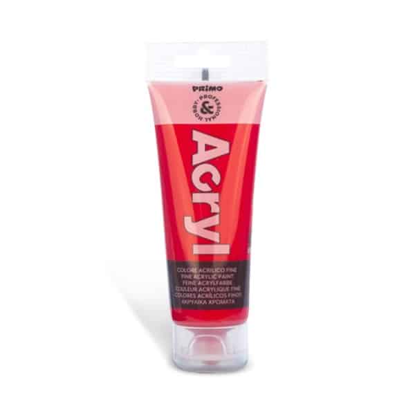 Akrylová barva PRIMO, tuba 75 ml, červená (č. barvy 300)
