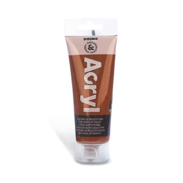 Akrylová barva PRIMO, tuba 75 ml, hnědá siena pálená (č. barvy 730)