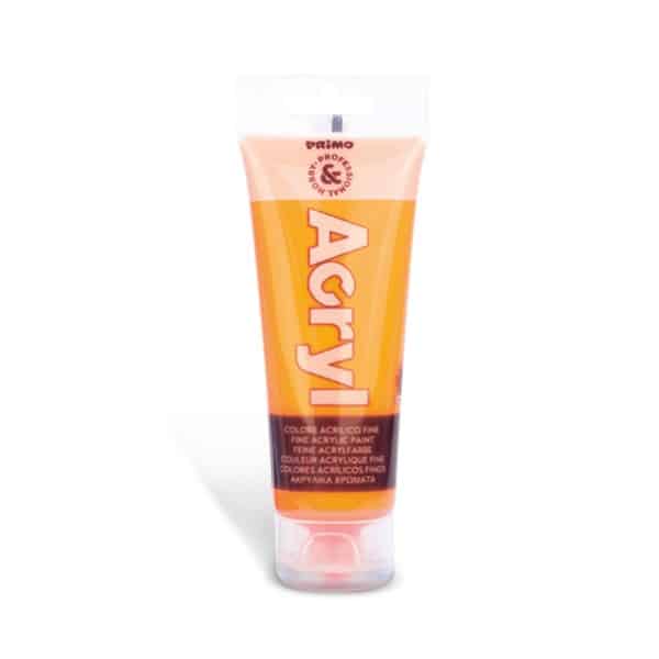 Akrylová barva PRIMO FLUO, tuba 75 ml, oranžová (č. barvy 250)