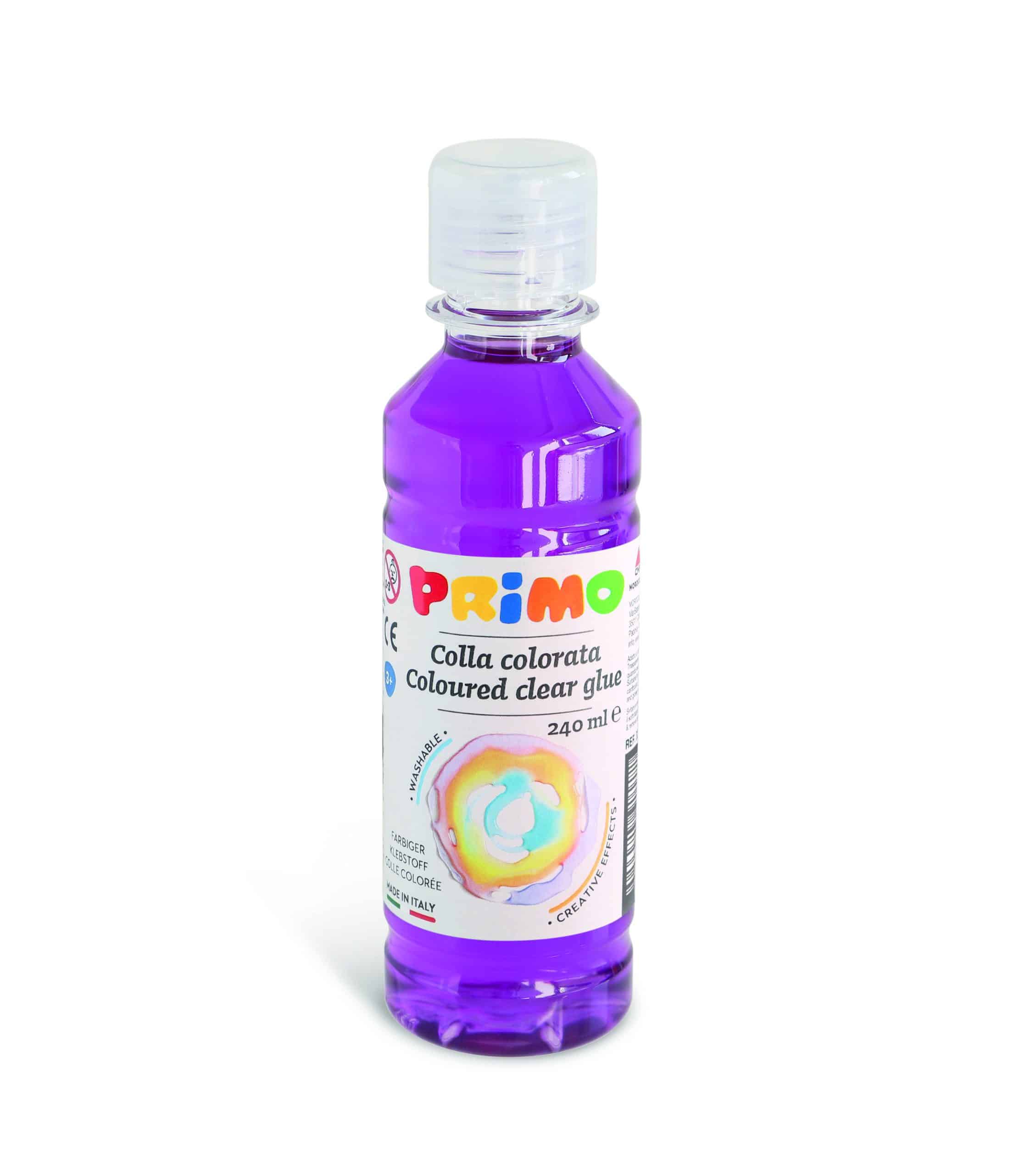 Barevné čiré lepidlo PRIMO na vodní bázi, 240 ml, fialové (č. barvy 400)