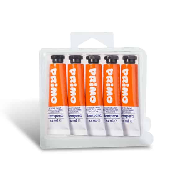 Temperová barva PRIMO, tuba 12 ml, 5ks, oranžová (č. barvy 250)